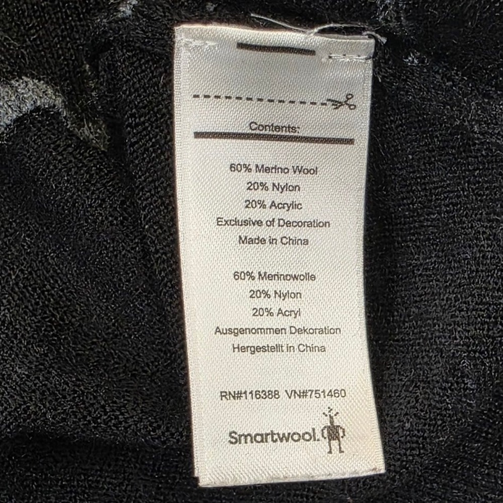 Smartwool Womens M Sweater Black Merino Wool Fair Isle Striped SW010039 - Picture 5 of 10